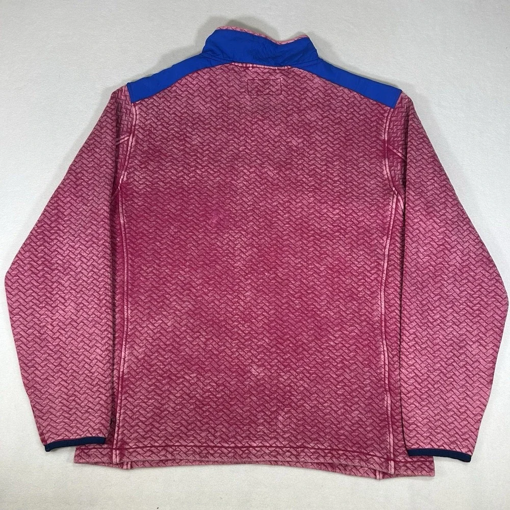 NWT Chubbies The Let Me Pink Blue 1/4 Zip Quilted Jacket Fleece‎ Mens XL
